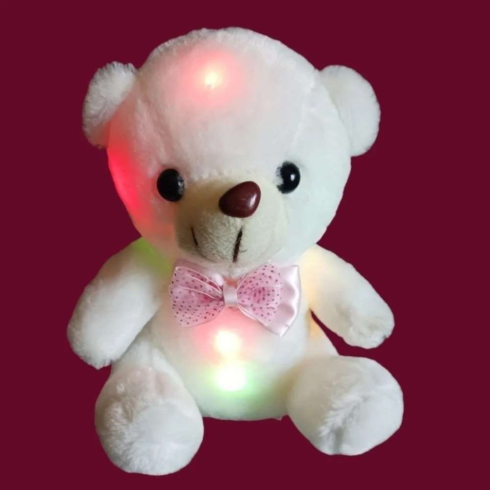 Plush teddy bear toy with amazing colorful changing led lights